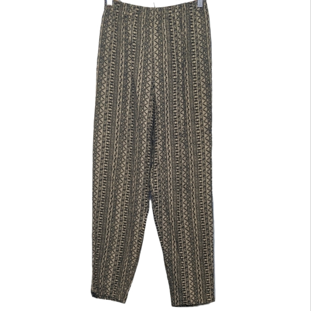 VTg 90s Boho Pattern Tapered Pants Harem esque Hippie Bohemian Small FLAW